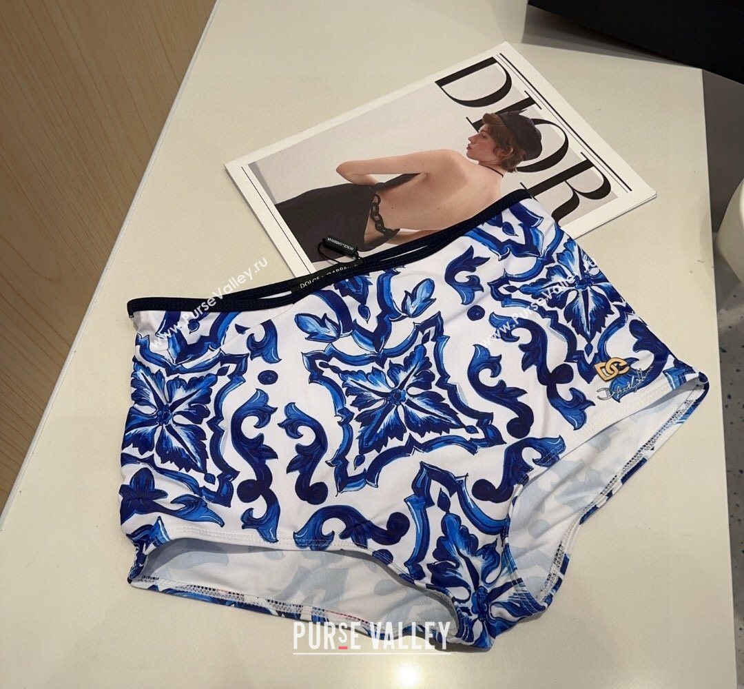 Dolce Gabbana DG Two-Pieces Swimwear Blue/White 2026 0319 (SHI-260319037)