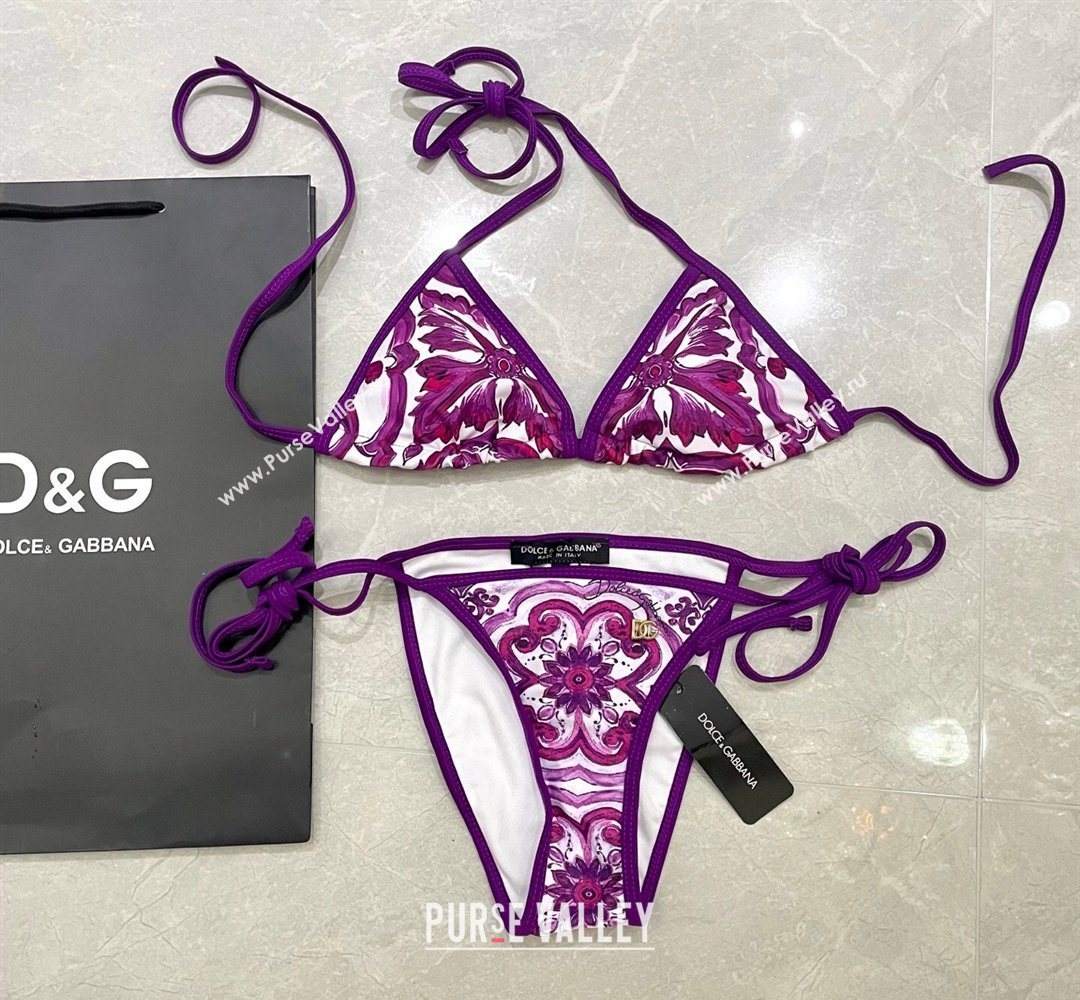 Dolce Gabbana Two-Pieces Swimwear Purple 2026 DG031903 (SHI-260319038)
