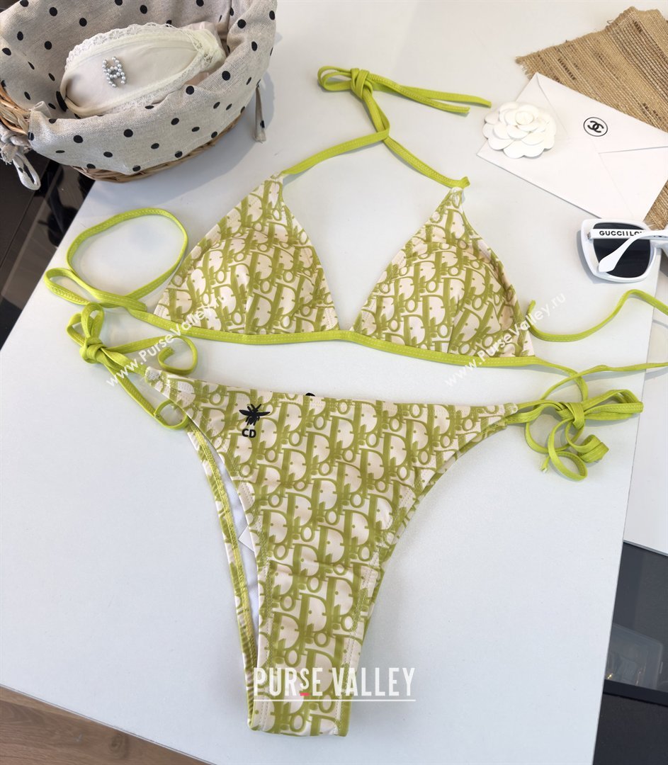 Dior Oblique Two-Pieces Swimwear Green 2026 DR031802 (WM-260318086)