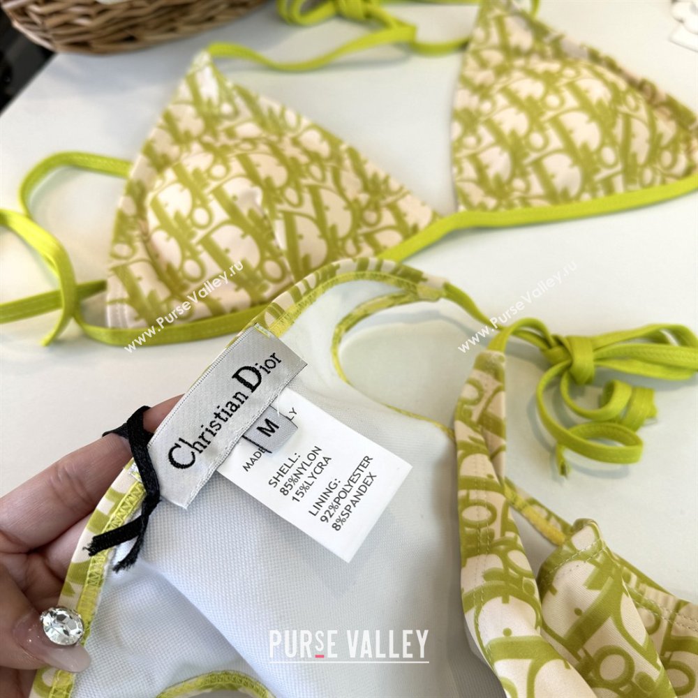 Dior Oblique Two-Pieces Swimwear Green 2026 DR031802 (WM-260318086)