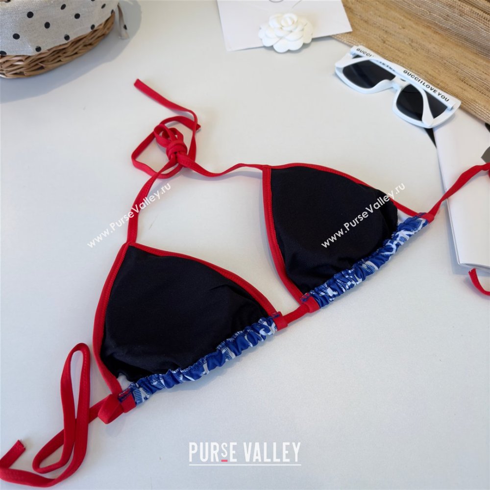 Dior Oblique Two-Pieces Swimwear Blue/Red 2026 DR031803 (WM-260318088)