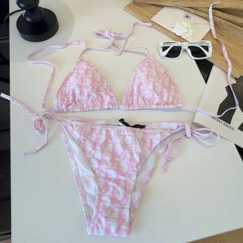 Dior Oblique Two-Pieces Swimwear Pink/White 2026 DR031803 (WM-260318089)