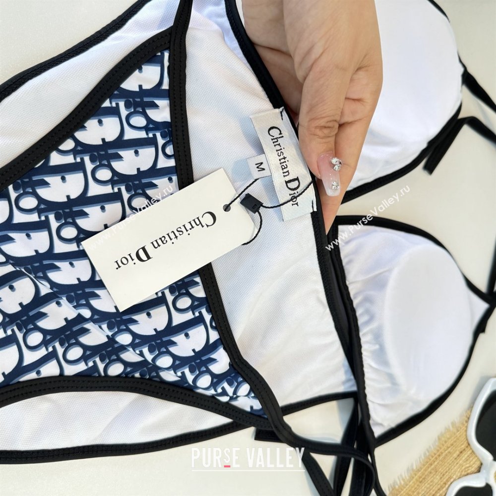 Dior Oblique Two-Pieces Swimwear Blue/White 2026 DR031802 (WM-260318083)