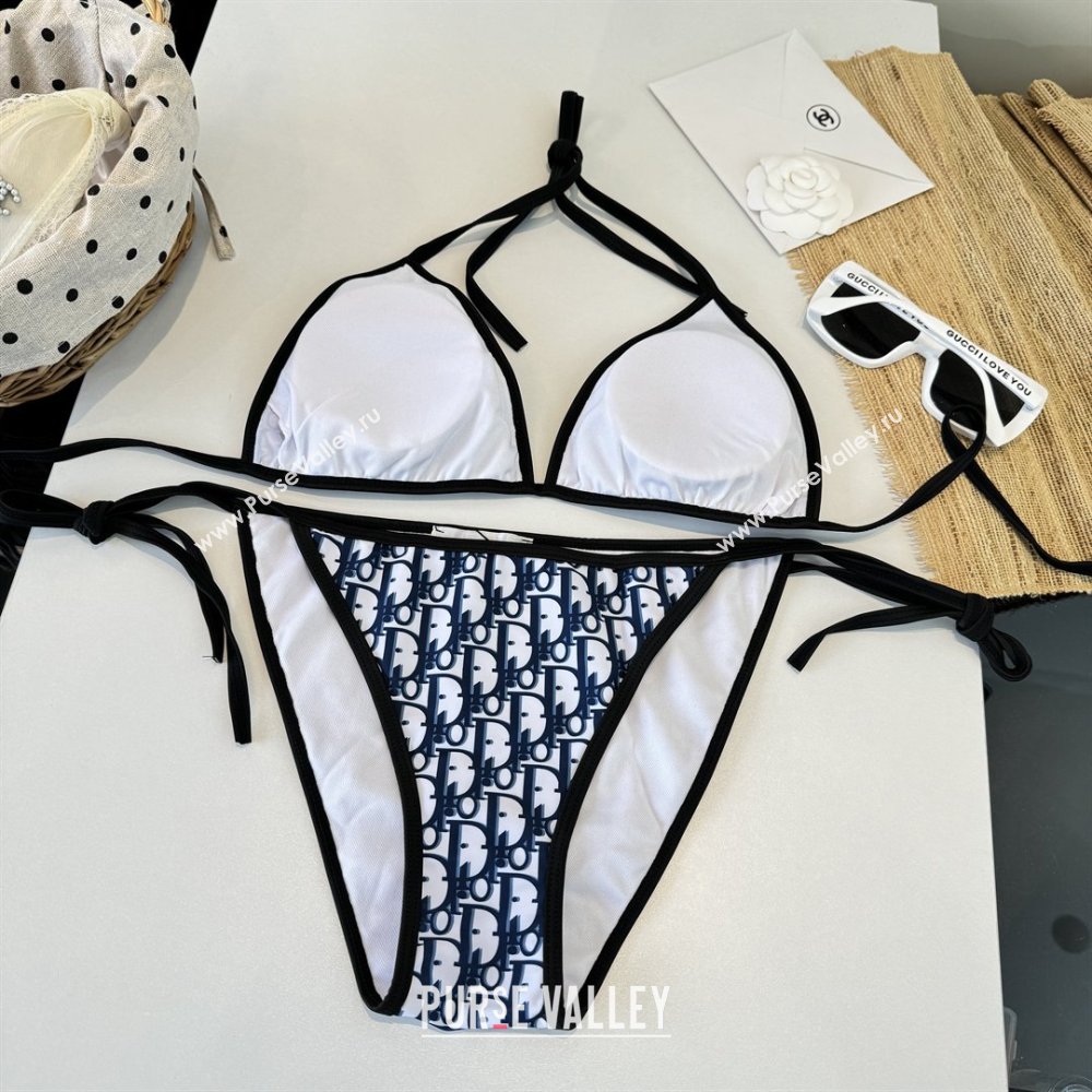 Dior Oblique Two-Pieces Swimwear Blue/White 2026 DR031802 (WM-260318083)