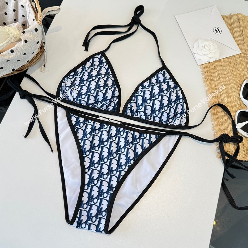 Dior Oblique Two-Pieces Swimwear Blue/White 2026 DR031802 (WM-260318083)