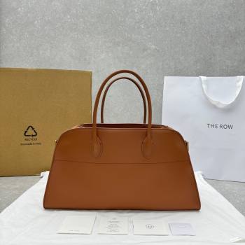 The Row EW Margauxdf Tote Bag in Smooth Leather Tan Brown 2024 1828 (ningm-240921043)