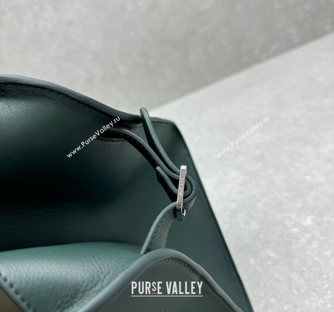 The Row Margaux 15 Medium Tote Bag in Smooth Leather Green 2025 1831 (ningm-250408046)