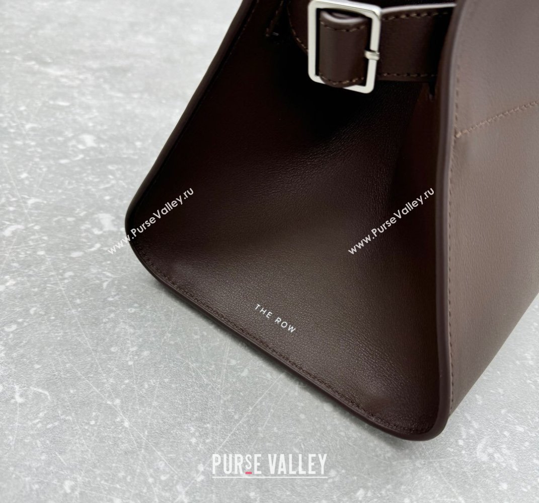 The Row Margaux EW Shoulder 12 Bag in Smooth Leather Chocolate 2025 1797 (ningm-250408060)