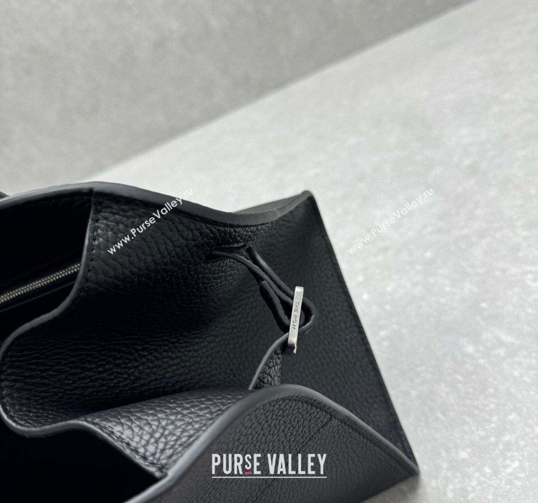 The Row Margaux EW Shoulder 12 Bag in Grained Leather Black 2025 1797 (ningm-250408062)