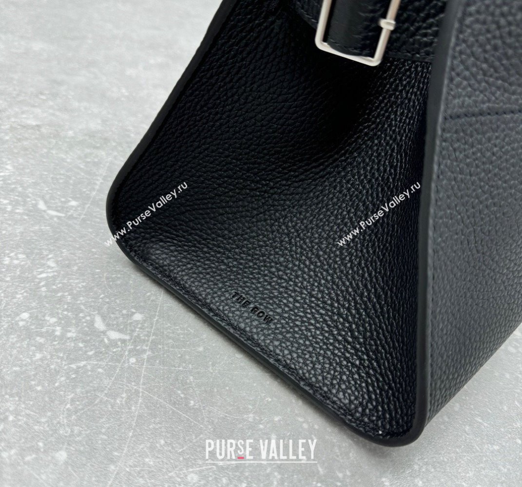 The Row Margaux EW Shoulder 12 Bag in Grained Leather Black 2025 1797 (ningm-250408062)