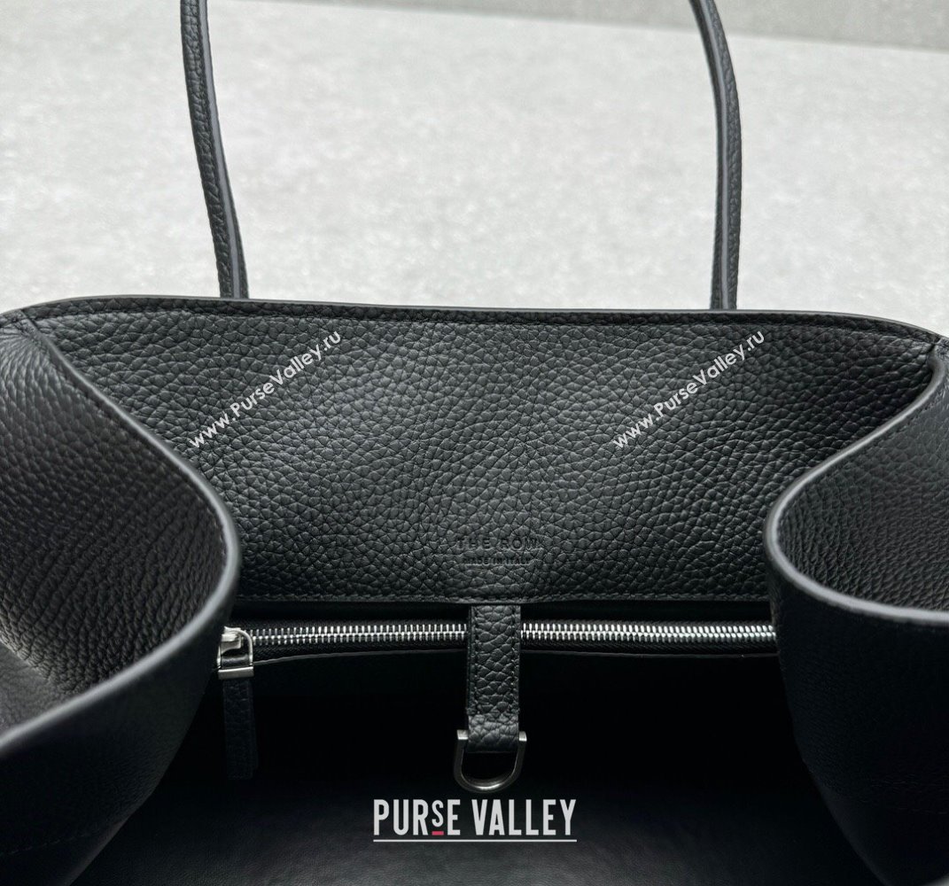 The Row Margaux EW Shoulder 12 Bag in Grained Leather Black 2025 1797 (ningm-250408062)