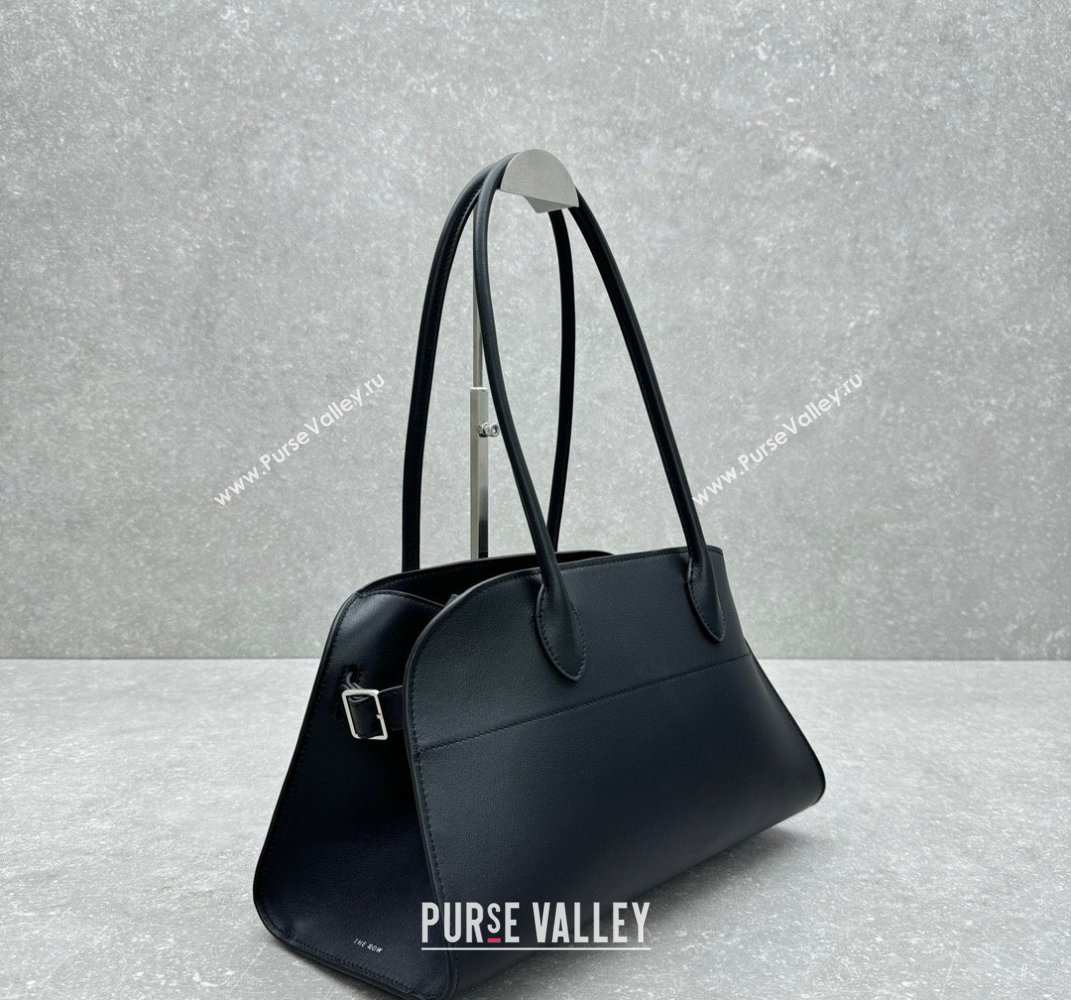 The Row Margaux EW Shoulder 12 Bag in Smooth Leather Black 2025 1797 (ningm-250408061)