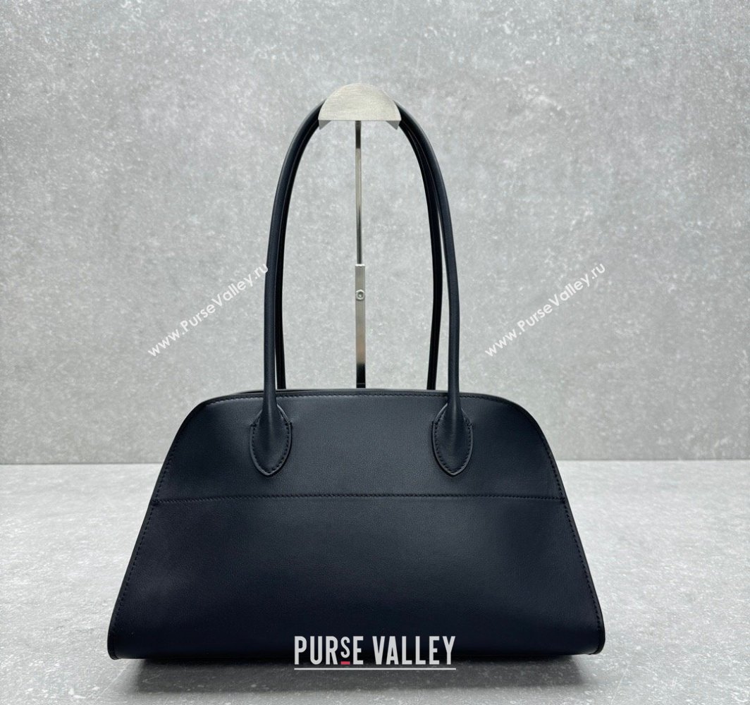 The Row Margaux EW Shoulder 12 Bag in Smooth Leather Black 2025 1797 (ningm-250408061)