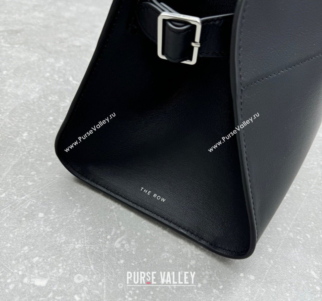 The Row Margaux EW Shoulder 12 Bag in Smooth Leather Black 2025 1797 (ningm-250408061)
