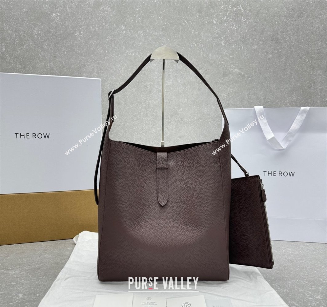 The Row Blake Hobo in Grained Leather Dark Burgundy 2025 1726 (ningm-250408064)