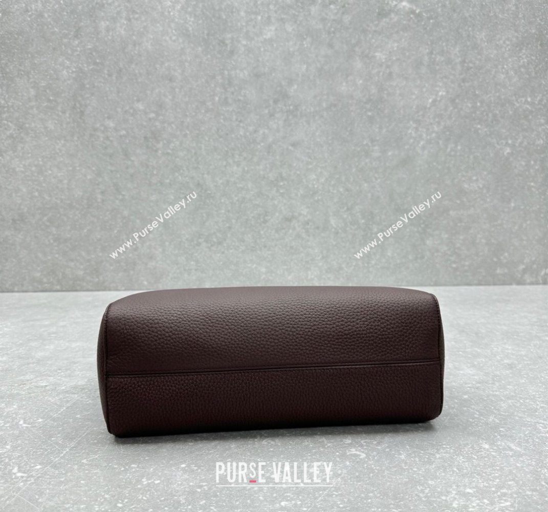 The Row Blake Hobo in Grained Leather Dark Burgundy 2025 1726 (ningm-250408064)