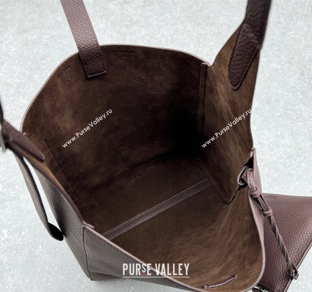 The Row Blake Hobo in Grained Leather Dark Burgundy 2025 1726 (ningm-250408064)