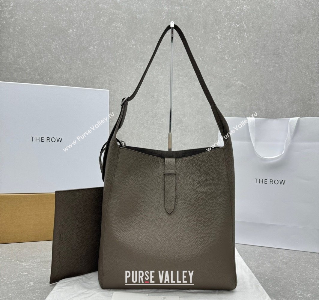 The Row Blake Hobo in Grained Leather Grey 2025 1726 (ningm-250408065)