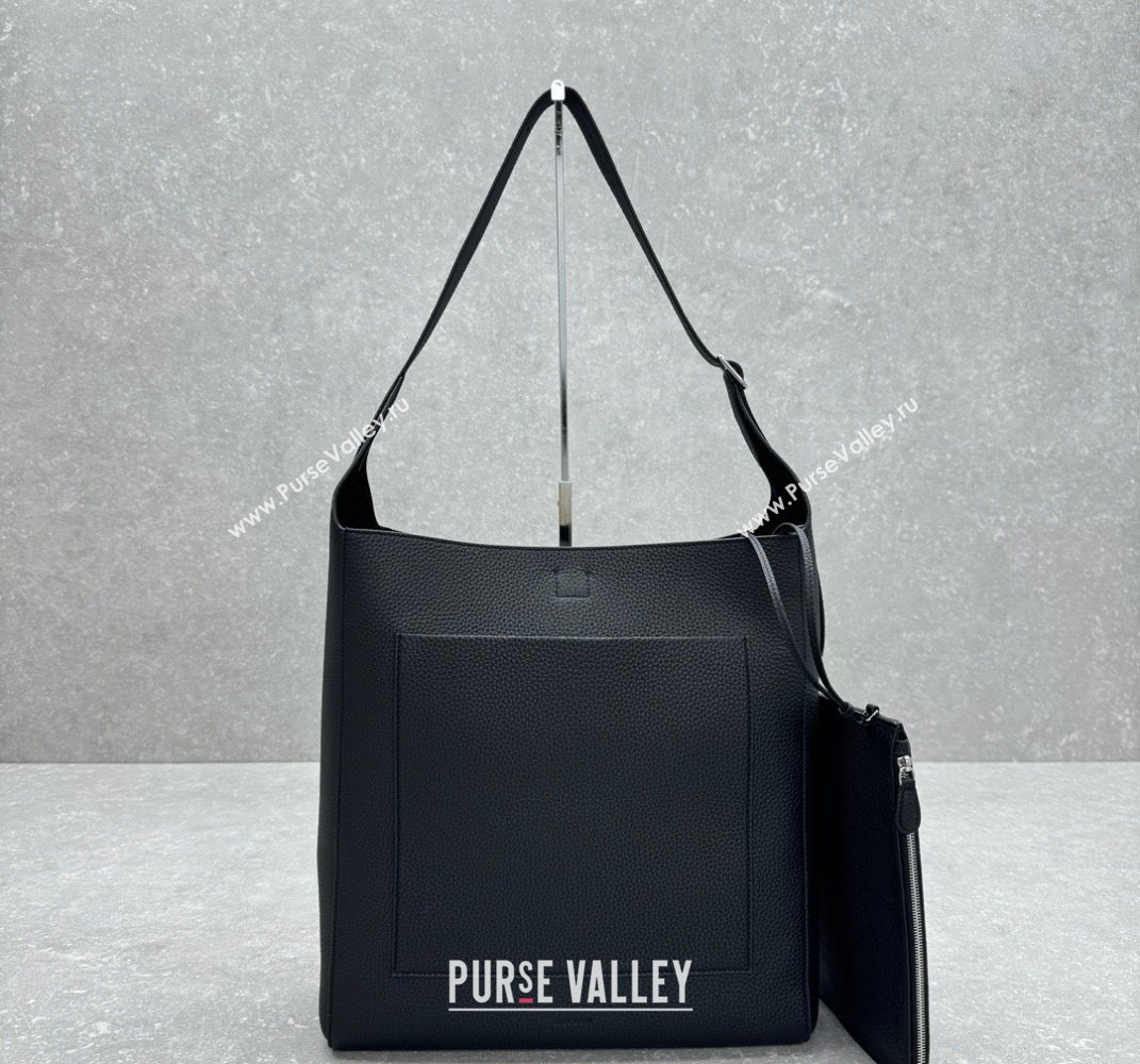 The Row Blake Hobo in Grained Leather Black 2025 1726 (ningm-250408066)