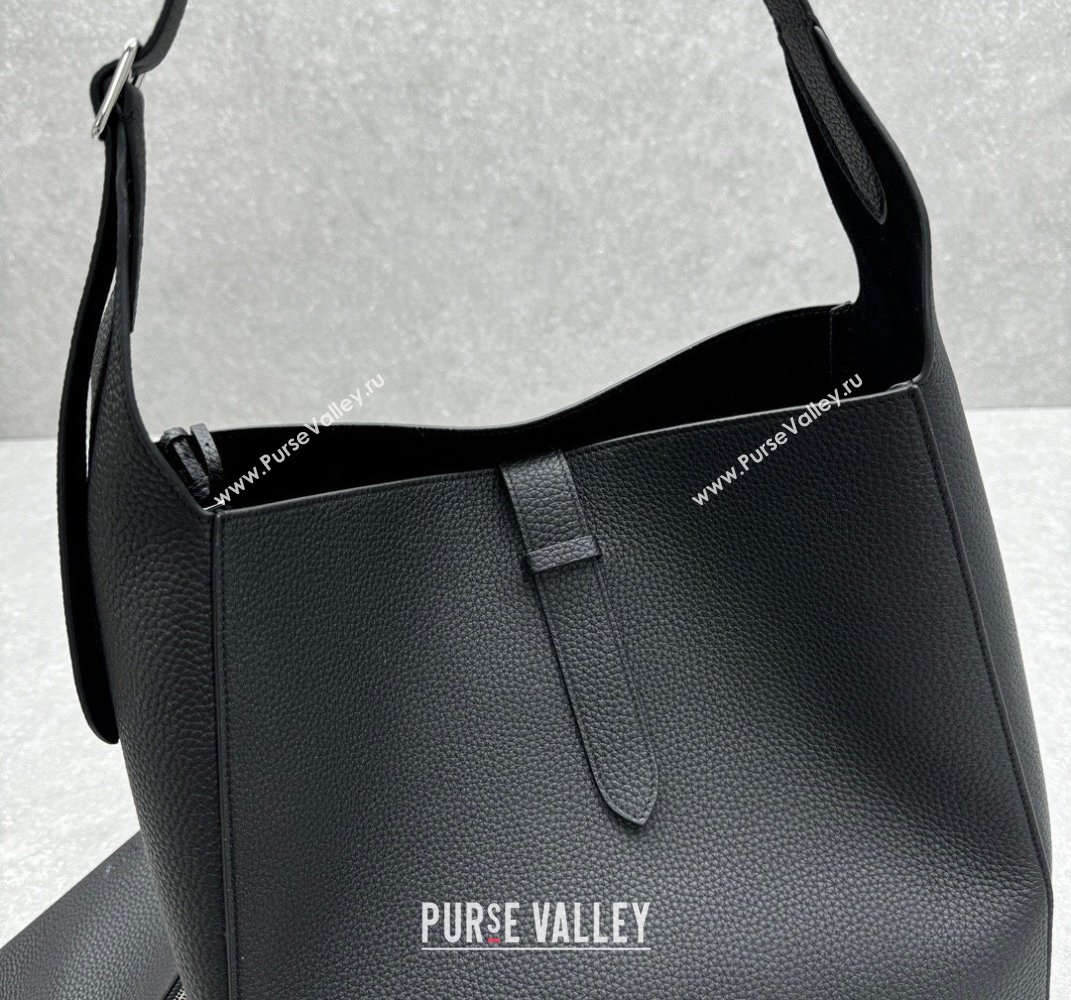 The Row Blake Hobo in Grained Leather Black 2025 1726 (ningm-250408066)