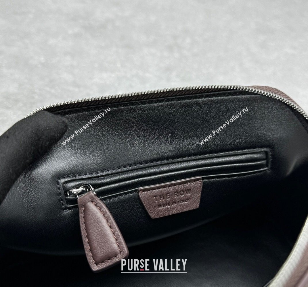 The Row Mini Devon Bag in Smooth Leather Dark Burgundy 2025 1846 (ningm-250408067)