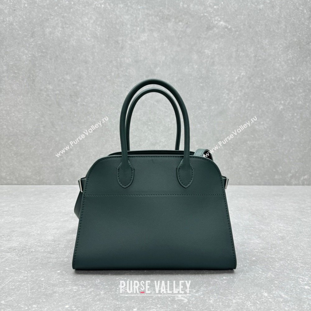 The Row Margaux 10 Small Tote Bag in Smooth Leather Green 2025 1831 (ningm-250408053)