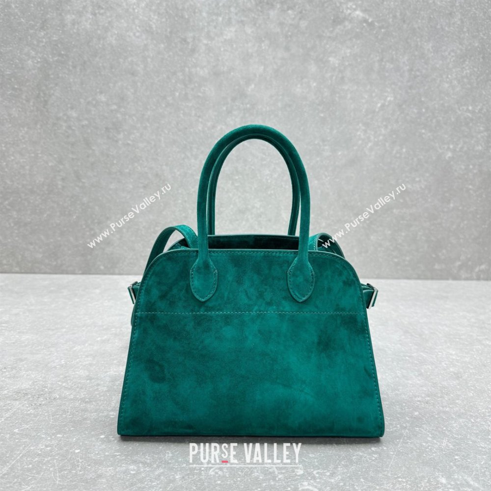The Row Margaux 10 Small Tote Bag in Suede Green 2025 1831 (ningm-250408054)