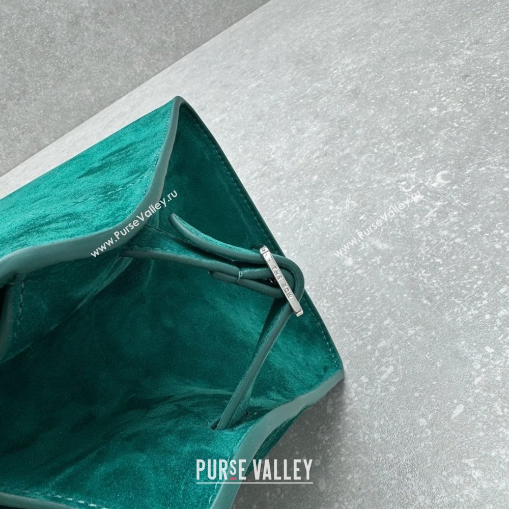 The Row Margaux 10 Small Tote Bag in Suede Green 2025 1831 (ningm-250408054)