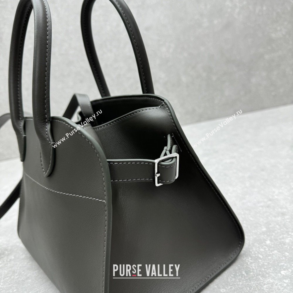 The Row Margaux 10 Small Tote Bag in Smooth Leather Koala Grey 2025 1831 (ningm-250408052)