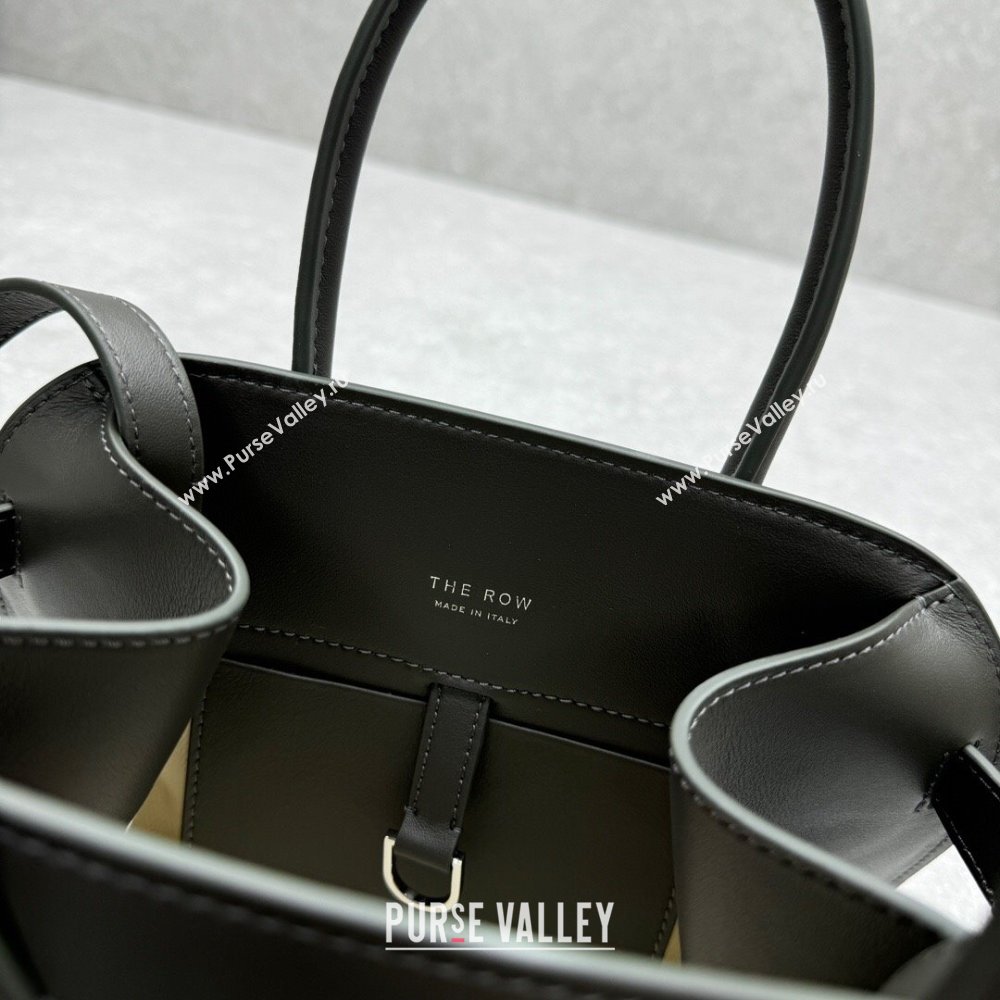 The Row Margaux 10 Small Tote Bag in Smooth Leather Koala Grey 2025 1831 (ningm-250408052)