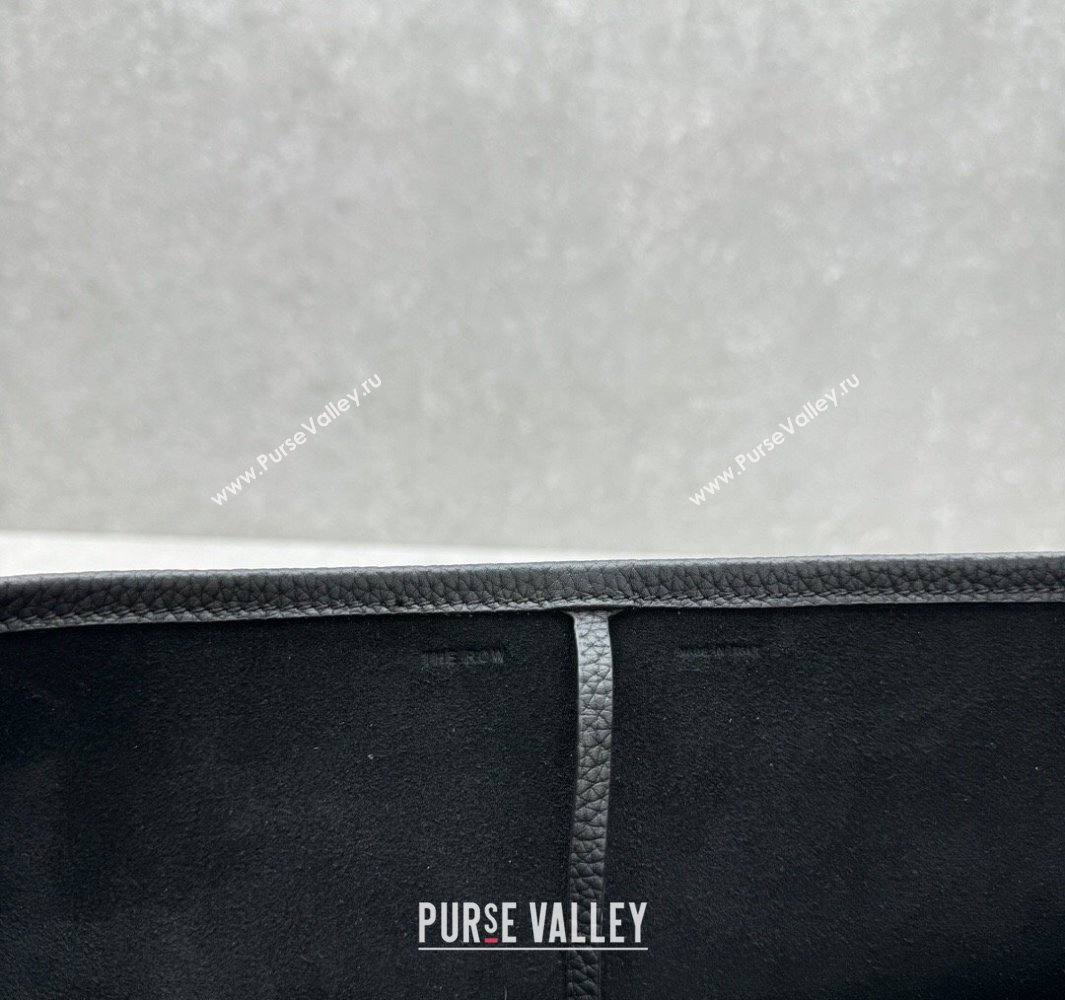 The Row Large N/S Park Tote Bag in Grained Leather Black 2025 1822 (ningm-250520101)