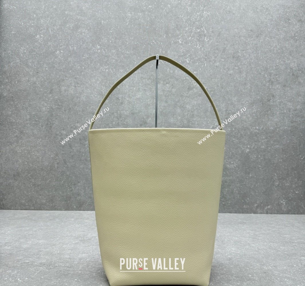 The Row Large N/S Park Tote Bag in Grained Leather White 2025 1822 (ningm-250520102)