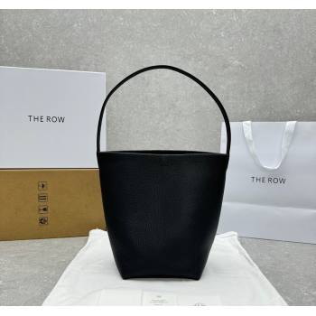 The Row Medium N/S Park Tote Bag in Grained Leather Black 2025 1822 (ningm-250520108)