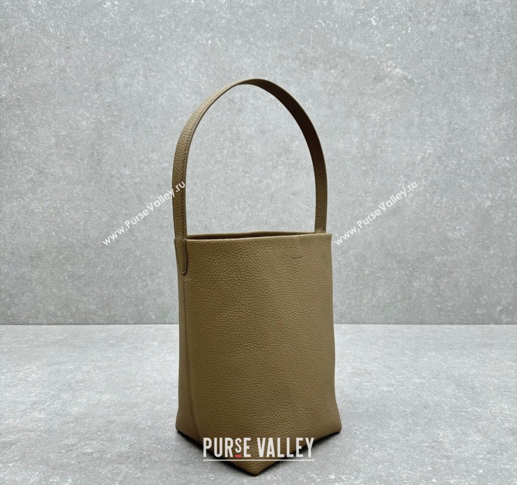 The Row Medium N/S Park Tote Bag in Grained Leather Beige 2025 1822 (ningm-250520109)