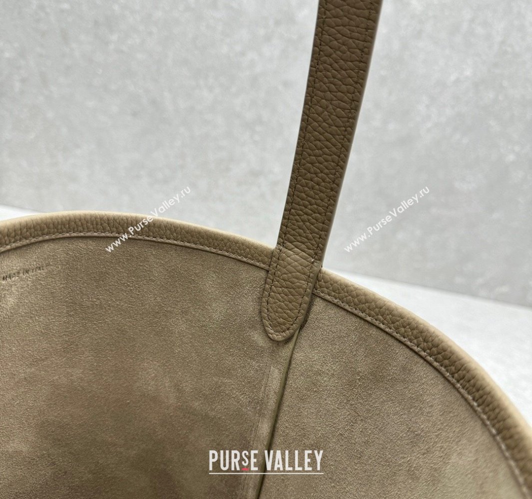 The Row Medium N/S Park Tote Bag in Grained Leather Beige 2025 1822 (ningm-250520109)
