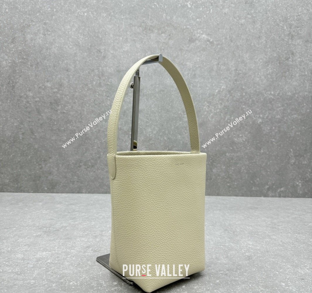 The Row Small N/S Park Tote Bag in Grained Leather White 2025 1822 (ningm-250520110)