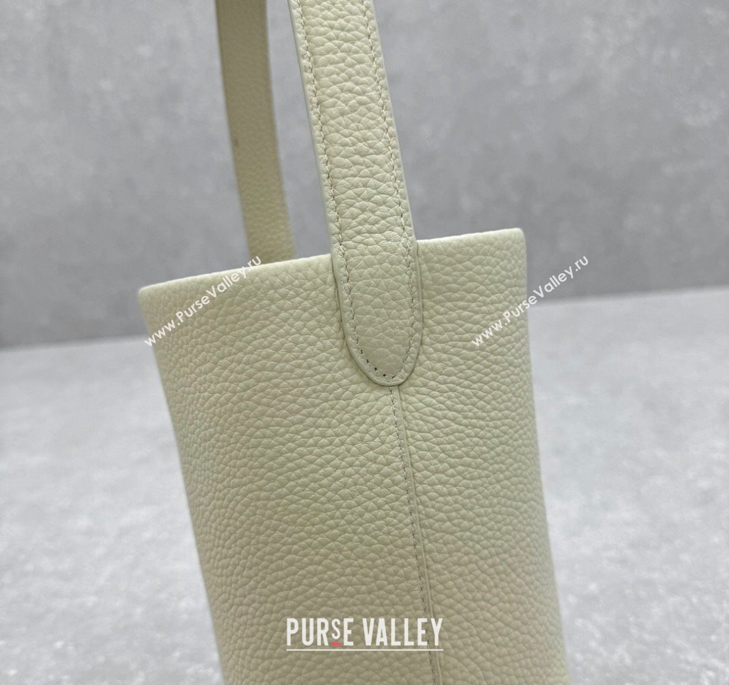The Row Small N/S Park Tote Bag in Grained Leather White 2025 1822 (ningm-250520110)