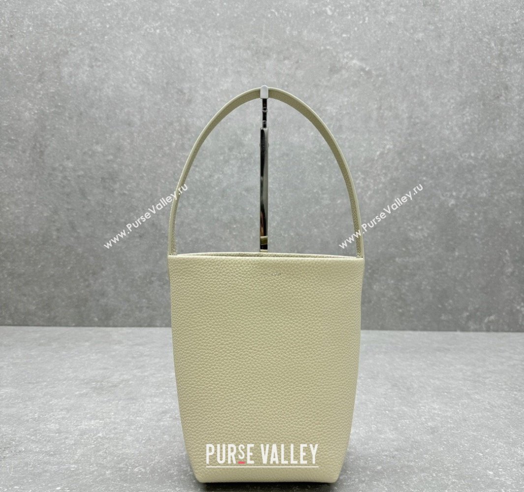 The Row Small N/S Park Tote Bag in Grained Leather White 2025 1822 (ningm-250520110)