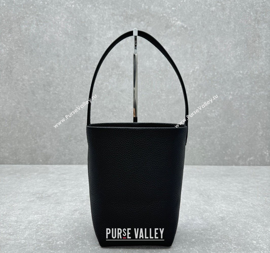 The Row Small N/S Park Tote Bag in Grained Leather Black 2025 1822 (ningm-250520111)