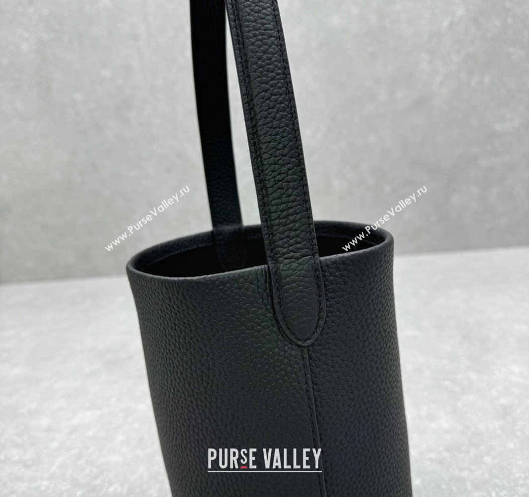 The Row Small N/S Park Tote Bag in Grained Leather Black 2025 1822 (ningm-250520111)