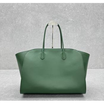 The Row Marlo 17 Softly Structured Tote Bag in Smooth Leather Green 2025 1895 (ningm-250520098)