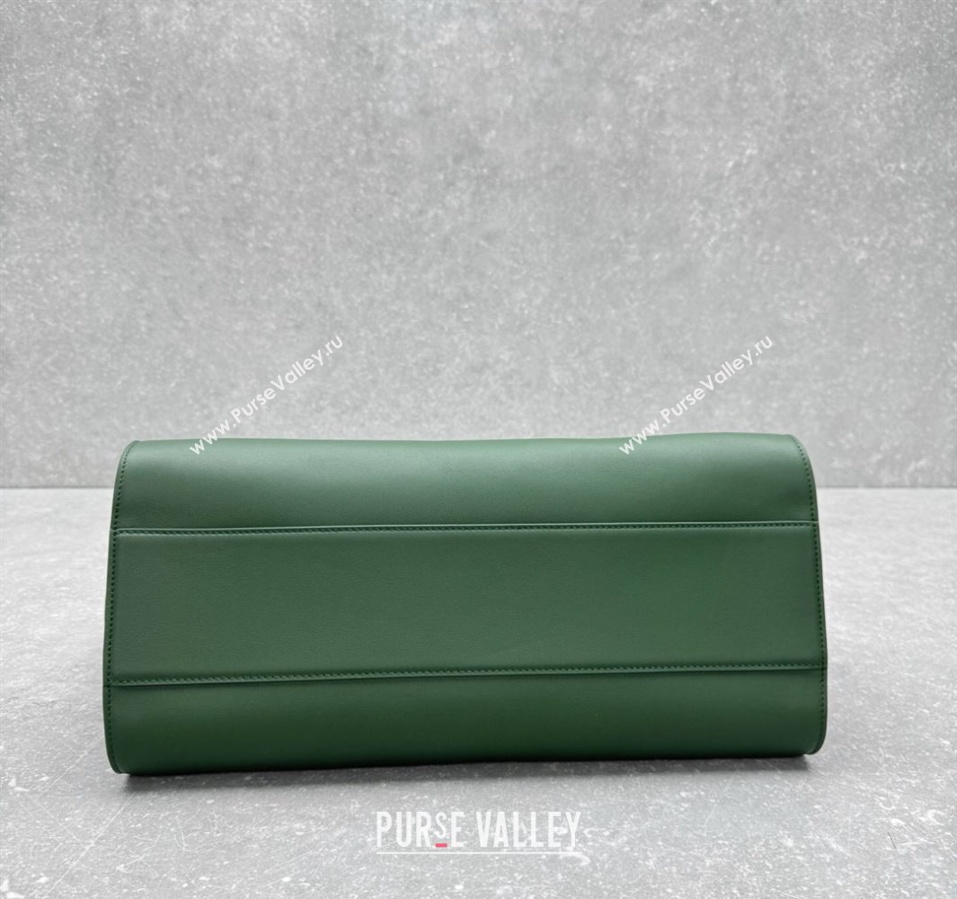 The Row Marlo 17 Softly Structured Tote Bag in Smooth Leather Green 2025 1895 (ningm-250520098)