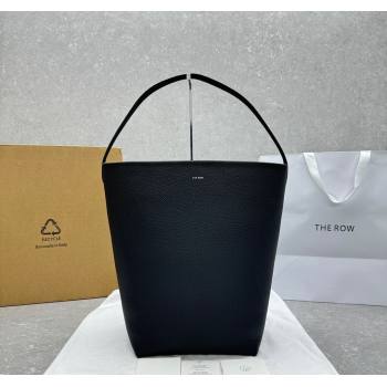 The Row Large N/S Park Tote Bag in Grained Leather Black 2025 1822 (ningm-250520101)