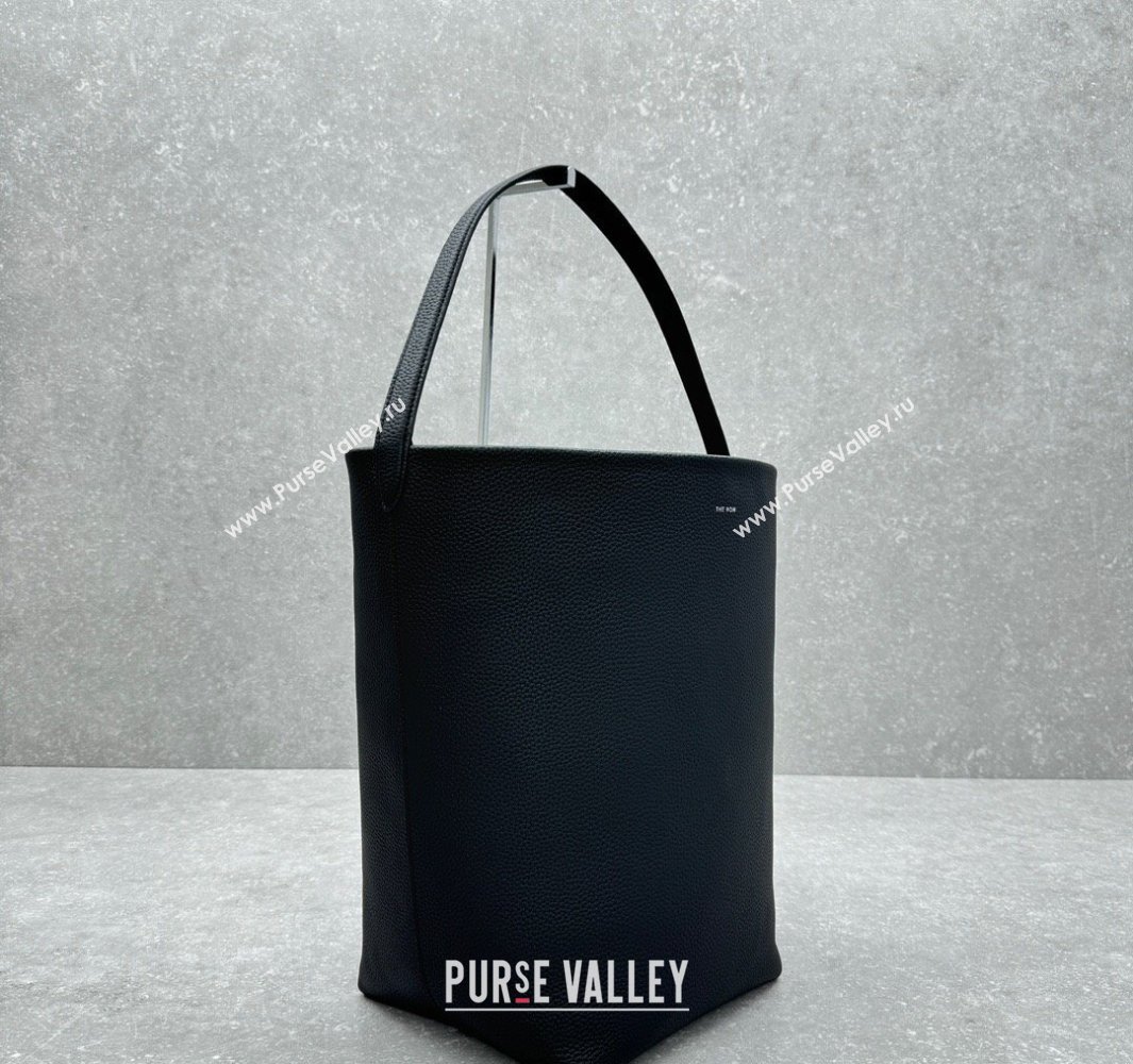The Row Large N/S Park Tote Bag in Grained Leather Black 2025 1822 (ningm-250520101)