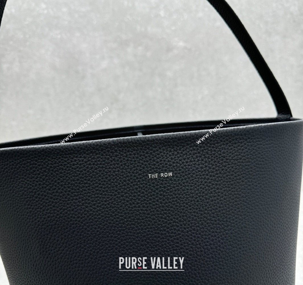 The Row Large N/S Park Tote Bag in Grained Leather Black 2025 1822 (ningm-250520101)