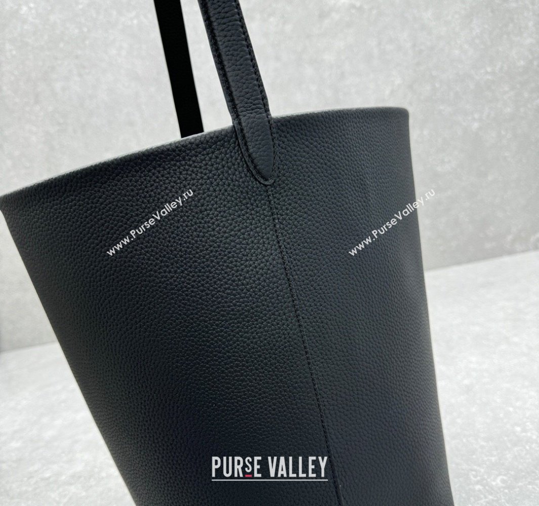 The Row Large N/S Park Tote Bag in Grained Leather Black 2025 1822 (ningm-250520101)