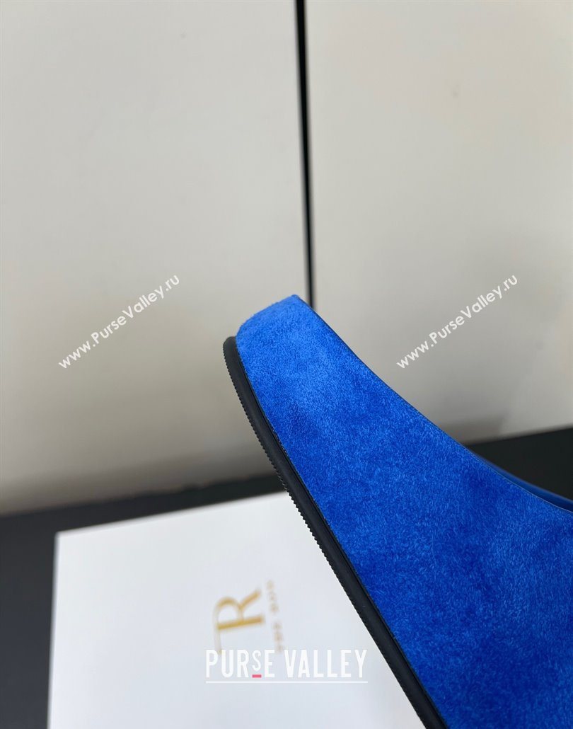 The Row Suede Platform Slides Sandal Sky Blue 2025 0604 (HQG-250604102)