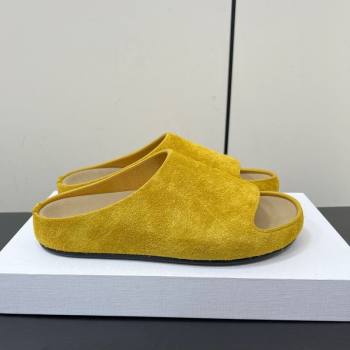 The Row Suede Platform Slides Sandal Yellow 2025 0604 (HQG-250604103)