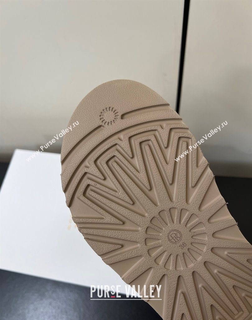 The Row Suede Platform Slides Sandal Dark Blue 2025 0603 (HQG-250604107)