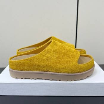 The Row Suede Platform Slides Sandal Yellow 2025 0603 (HQG-250604109)